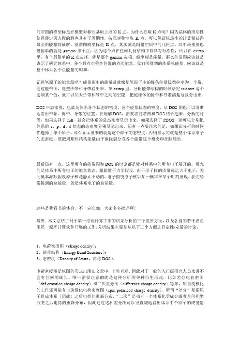 MS计算能带图分析