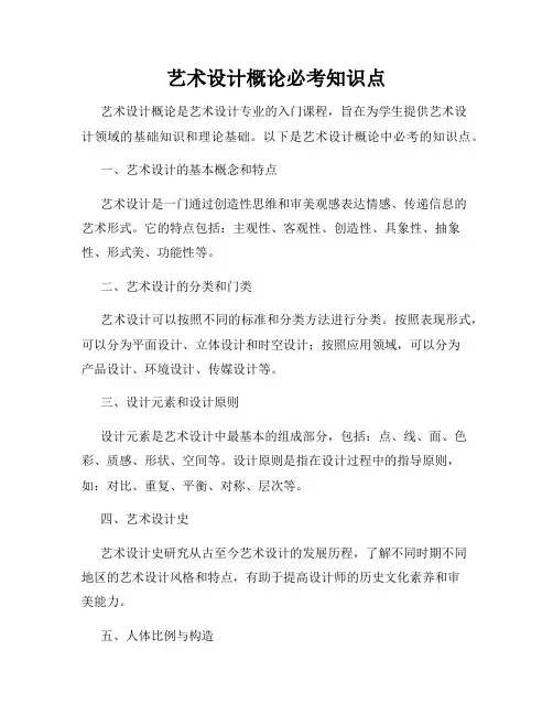 艺术设计概论必考知识点