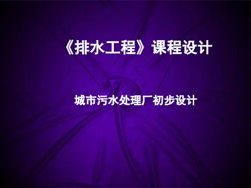 城市污水处理厂初步设计PPT课件