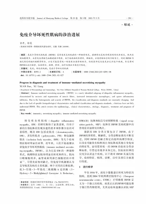 免疫介导坏死性肌病的诊治进展