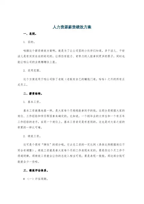 人力资源薪资绩效方案
