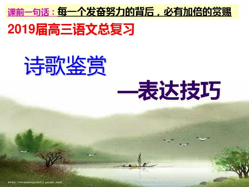 诗歌鉴赏表达技巧之描写手法PPT课件