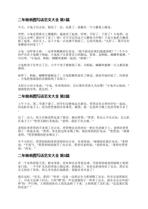 二年级看图写话范文大全(必备48篇)