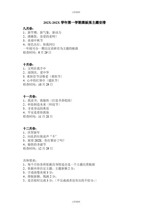 黑板报主题
