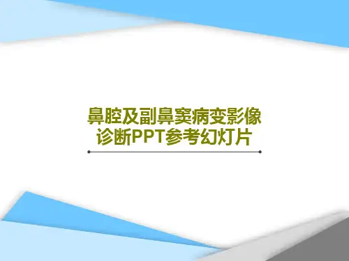 鼻腔及副鼻窦病变影像诊断PPT参考幻灯片62页PPT