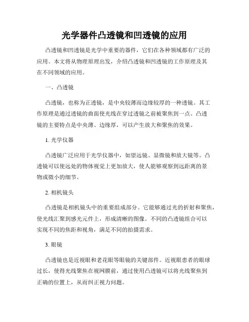光学器件凸透镜和凹透镜的应用