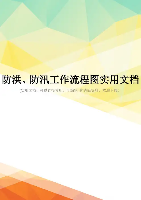 防洪、防汛工作流程图实用文档