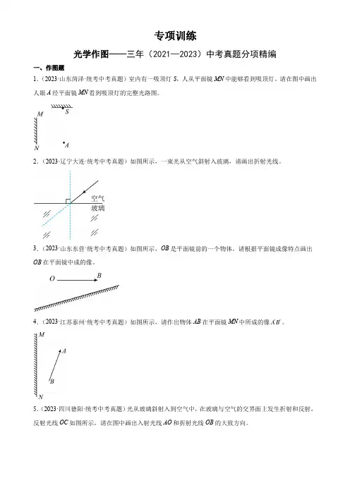 光学作图专项训练(学生版)