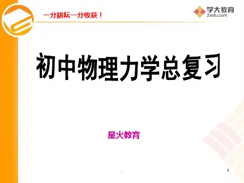 初中物理力学总复习PPT课件