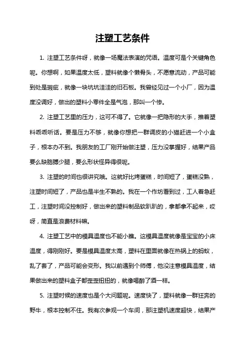 注塑工艺条件