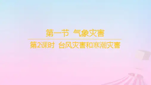 新教材高中地理第六章自然灾害第一节气象灾害第2课时台风灾害和寒潮灾害课件新人教版必修第一册