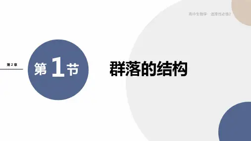 2024-2025学年高二生物选择性必修2(人教版)上课课件第2章-第1节群落的结构