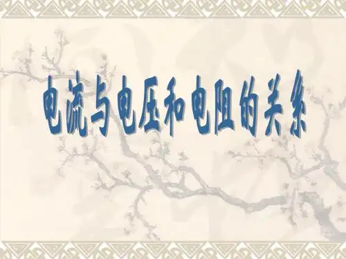初中九年级物理上下全册《电流与电压和电阻的关系》PPT教学课件