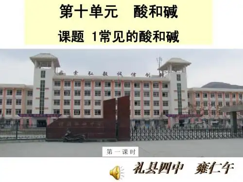 九年级化学第九单元课题1常见的酸和碱(第一课时)