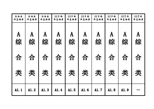 档案标签(正、侧面)