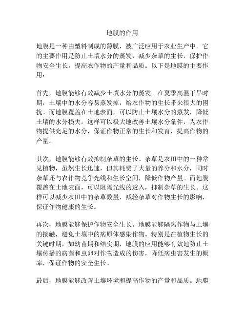 地膜的作用