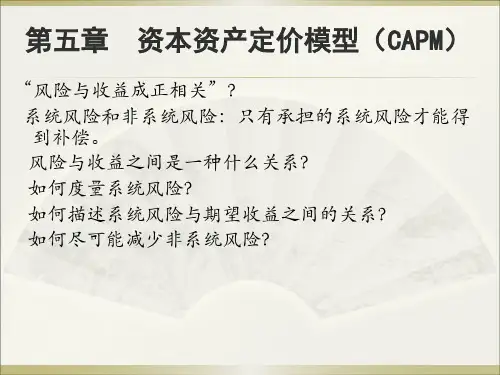 第5章-资本资产定价模型