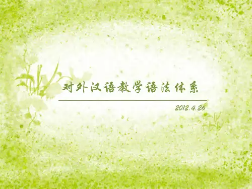 1对外汉语教学语法体系