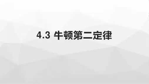 牛顿第二定律ppt课件