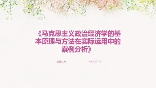 《马克思主义政治经济学的基本原理与方法在实际运用中的案例分析》