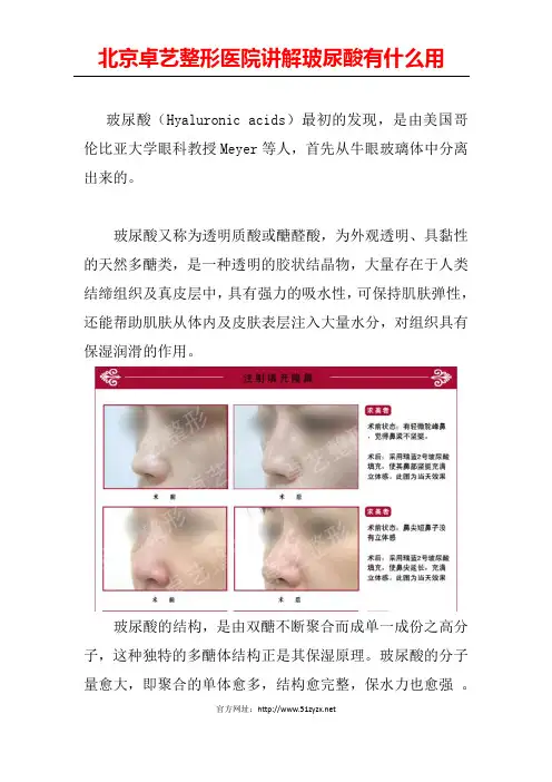 玻尿酸有什么用