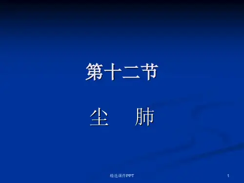 尘肺的CT表现ppt课件