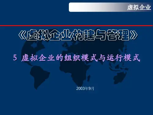 虚拟企业的组织模式(ppt 60页)