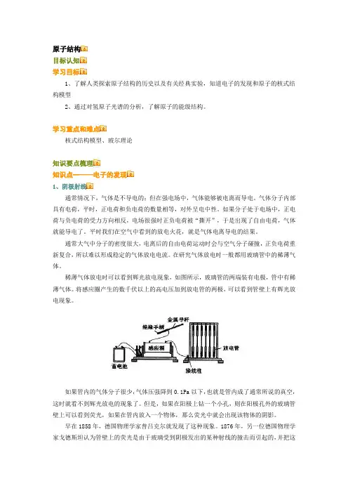 原子结构知识总结