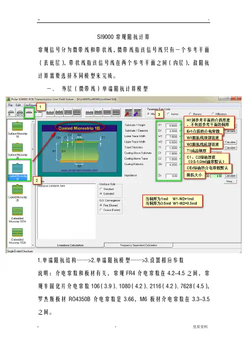 使用SI9000进行PCB常规阻抗计算