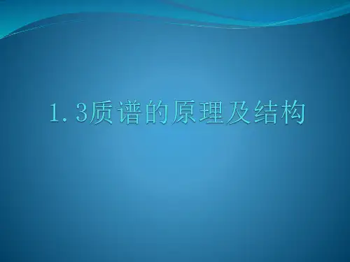 质谱的原理及结构ppt课件