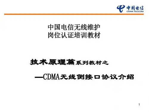 中国电信CDMA无线侧接口协议书