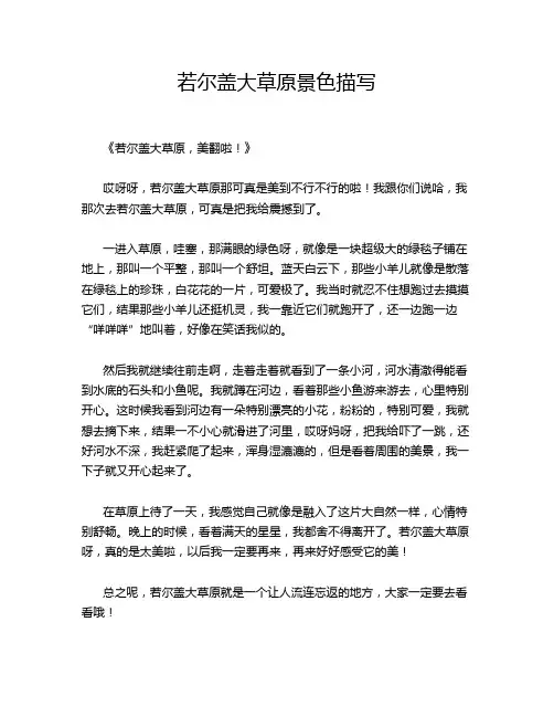 若尔盖大草原景色描写