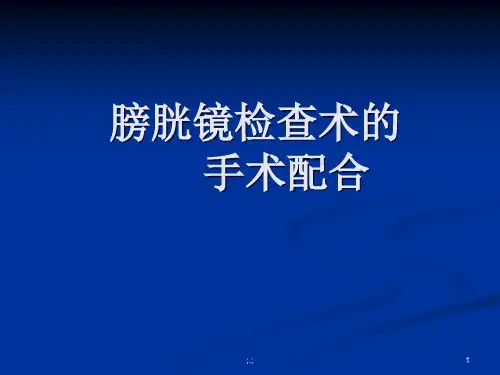 膀胱镜检查术的手术配合完整版.ppt