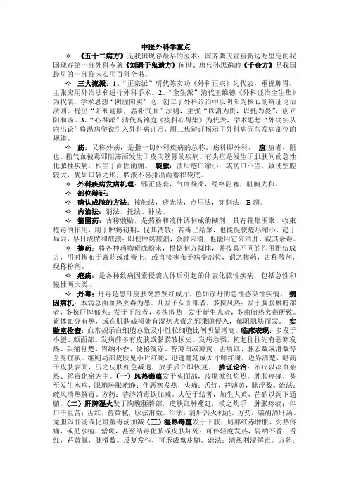中医外科学