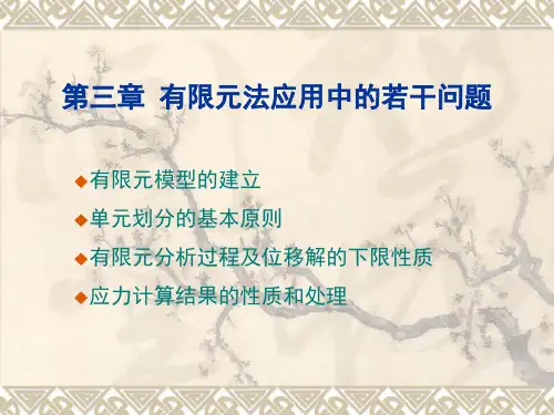 第三章 有限元法应用中的若干问题(1)