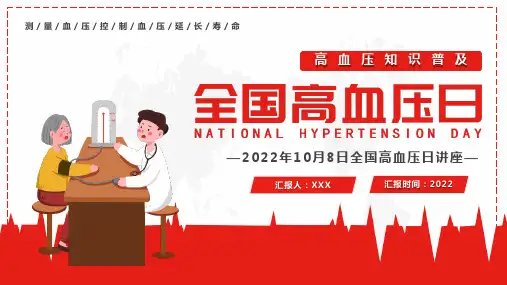 10月8日全国高血压日PPT课件
