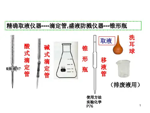 酸碱中和滴定的实验操作PPT课件