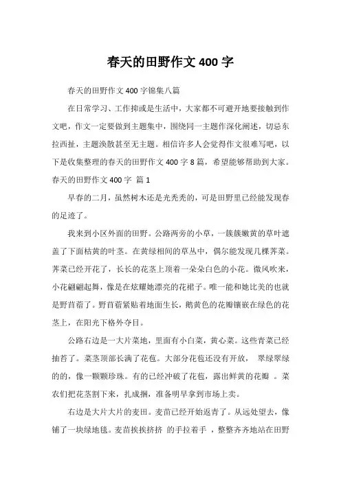 春天的田野作文400字_3