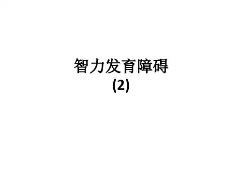 智力发育障碍 (2)ppt课件