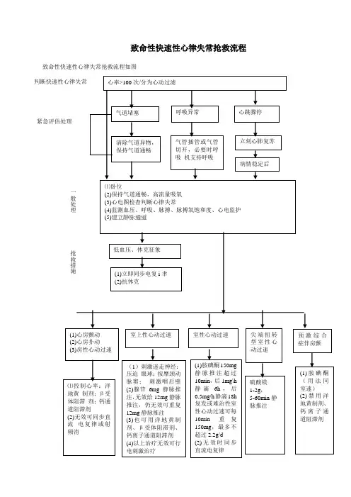 致命性快速性心律失常抢救流程