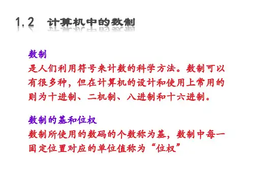 计算机中的数制