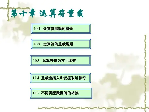 运算符重载