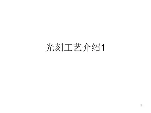 光刻工艺介绍ppt课件