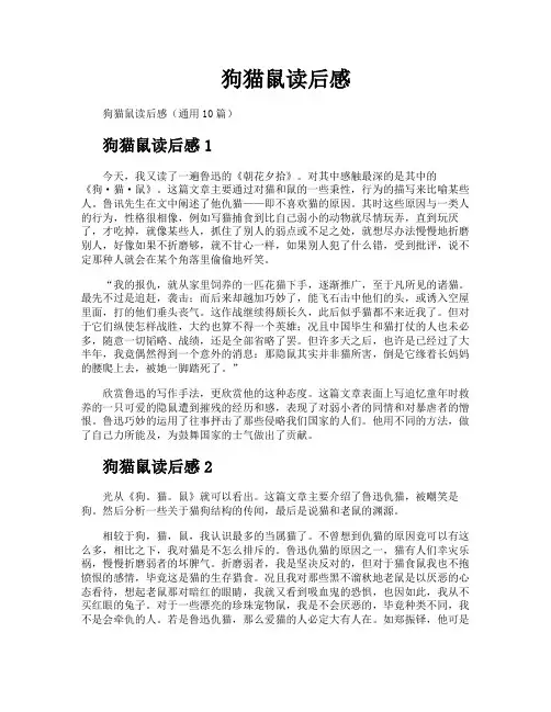 狗猫鼠读后感