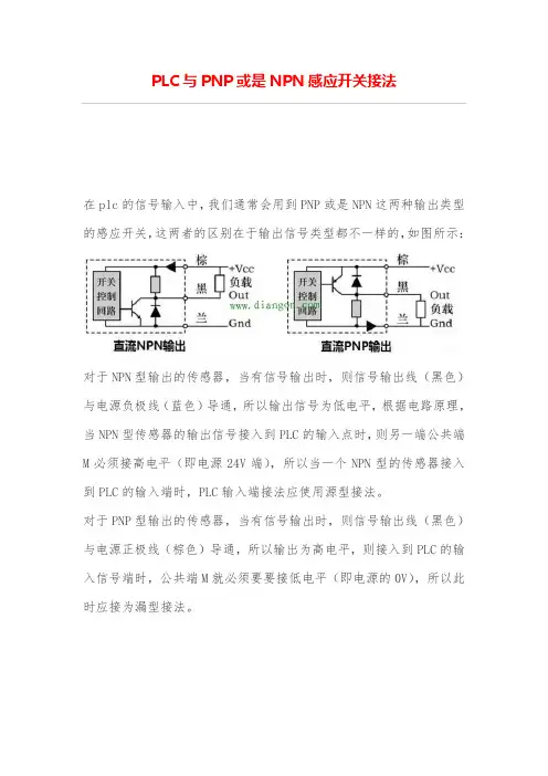 PLC与PNP或是NPN感应开关接法