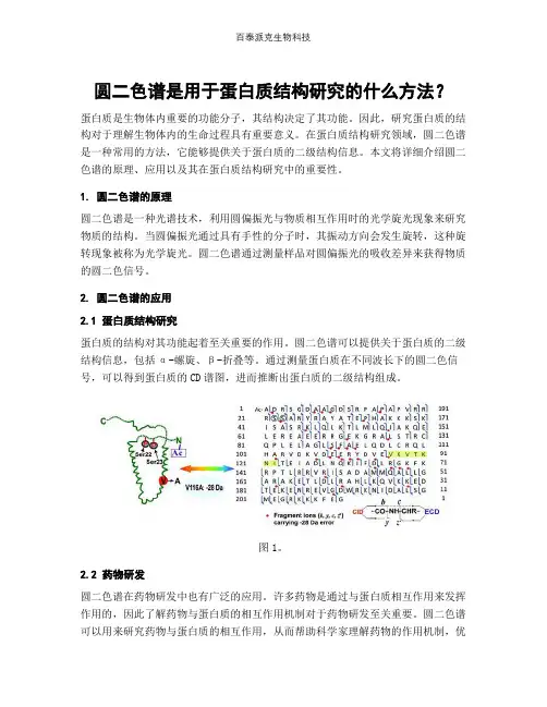 圆二色谱是用于蛋白质结构研究的什么方法？