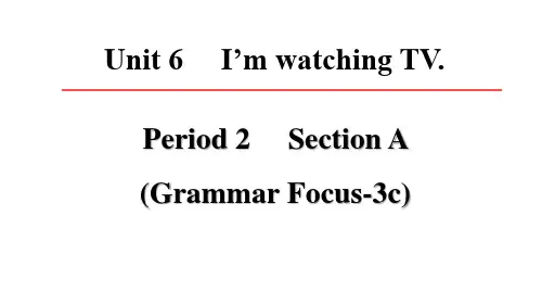 Unit 6 I'm watching TV A(Grammar Focus-3c)课件