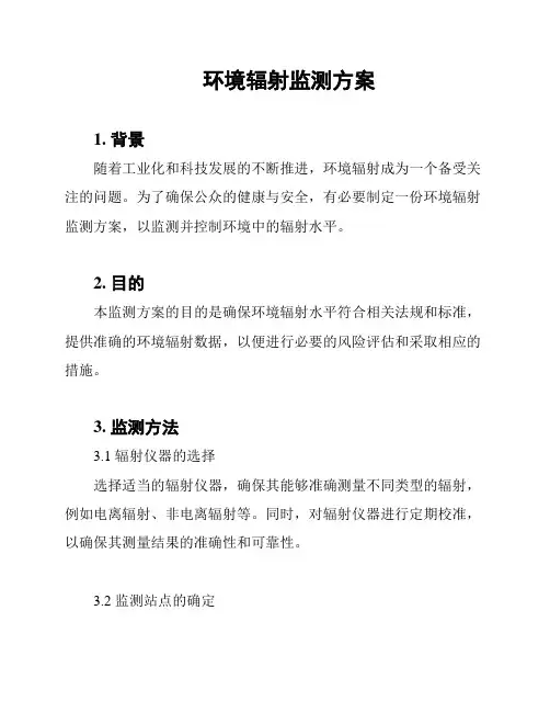 环境辐射监测方案