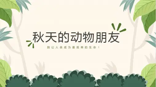 幼儿园秋天的动物朋友班本课程ppt