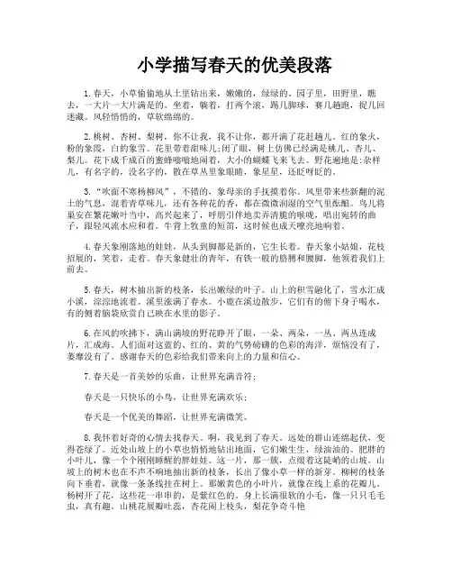 小学描写春天的优美段落